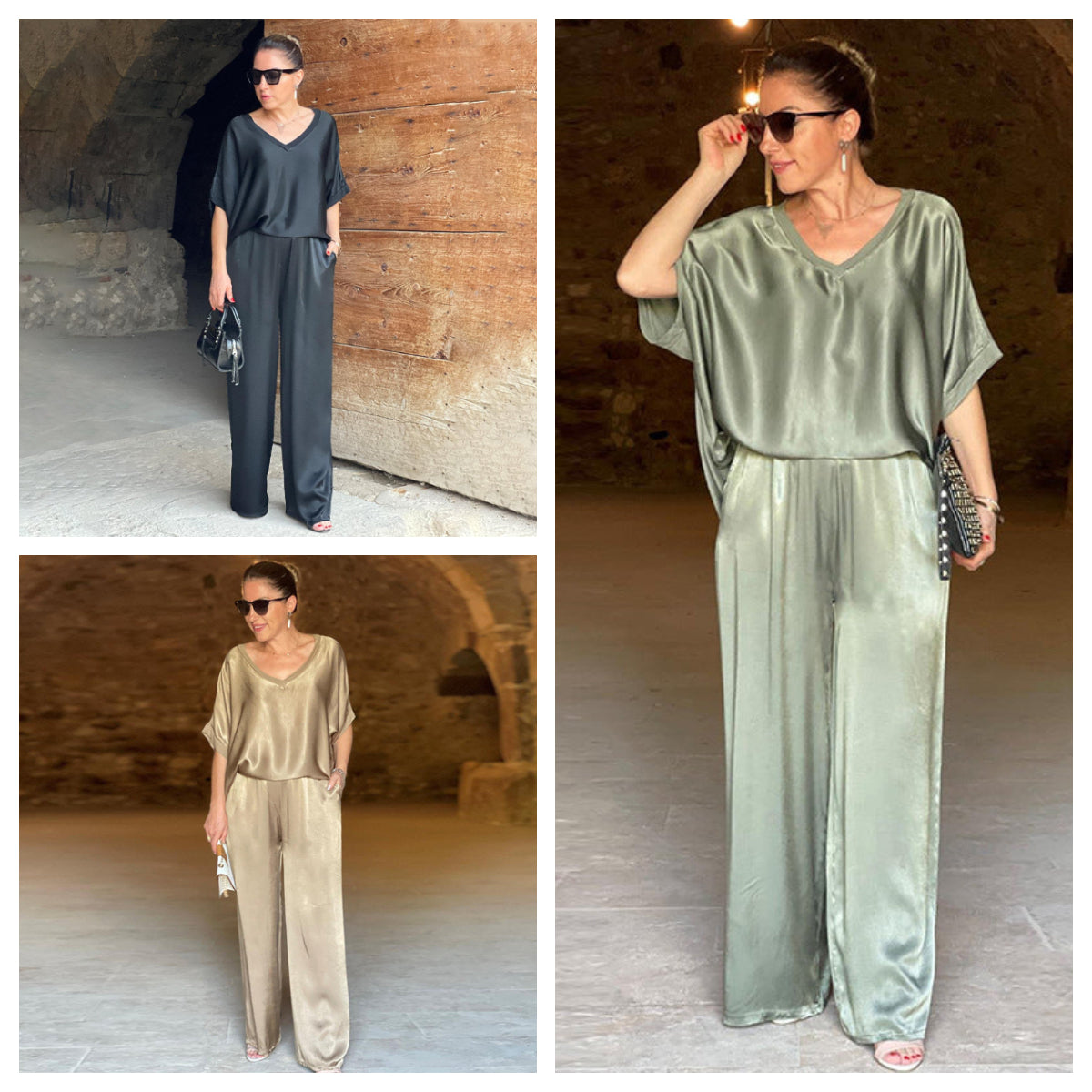 Pauline - Satijnen Glanzend Set