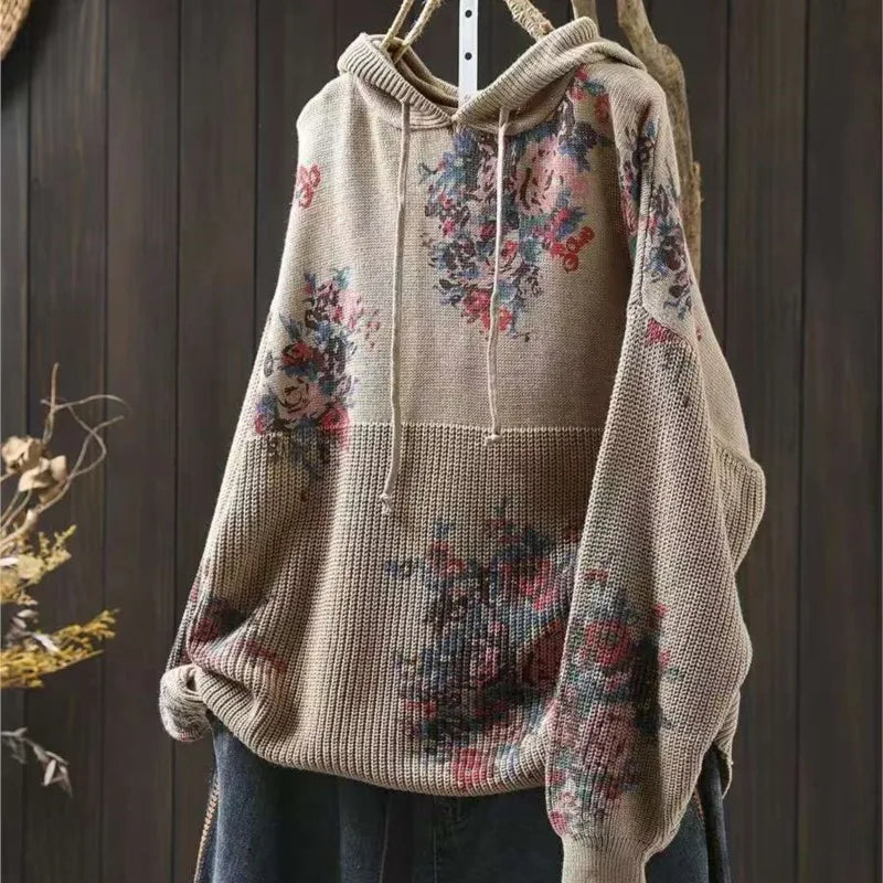 Thea | Zachte Gebreide Hoodie Trui