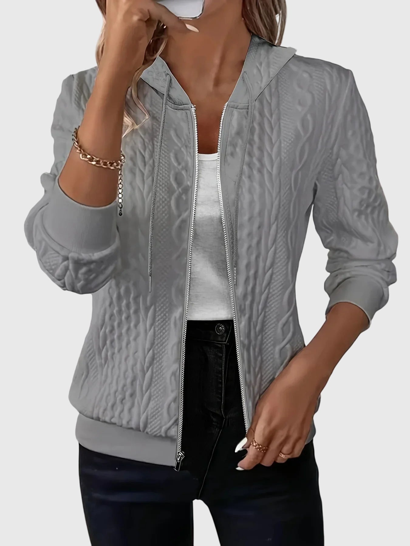 Anita | Hoodie met Rits