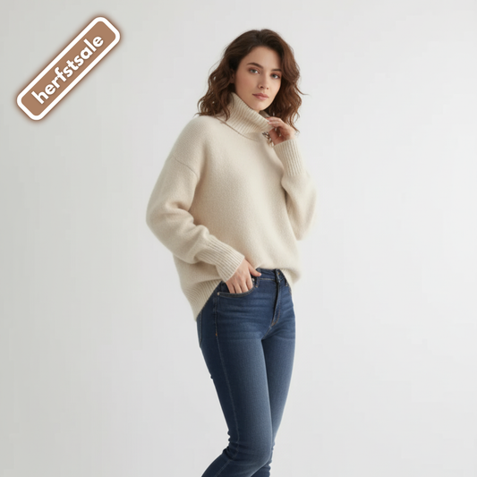 Isabella | Kasjmier Trui met Hoge Kraag