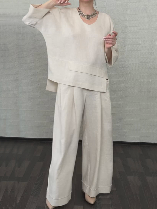 Renaya - Casual Set van Katoen-Linnen