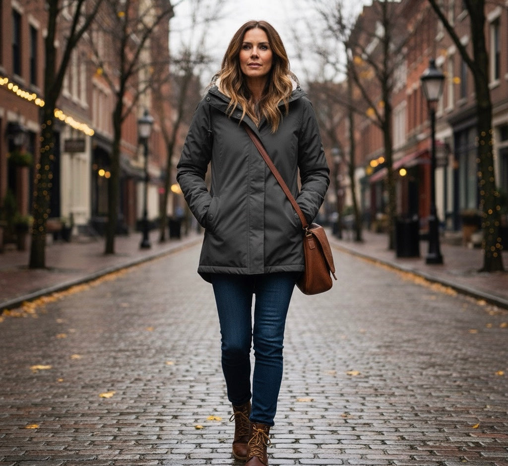 Anna | Waterdichte winterjas met capuchon