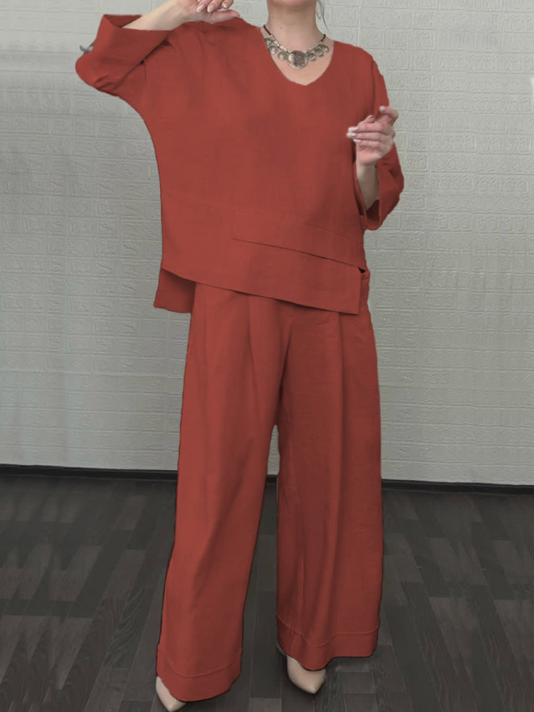 Renaya - Casual Set van Katoen-Linnen