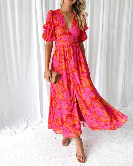 DERANA - ROSE ROOD MAXI DRESS