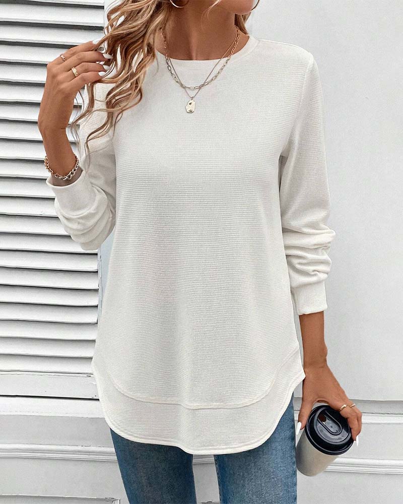 Gigi™ | O-Hals Lange Mouwen Top