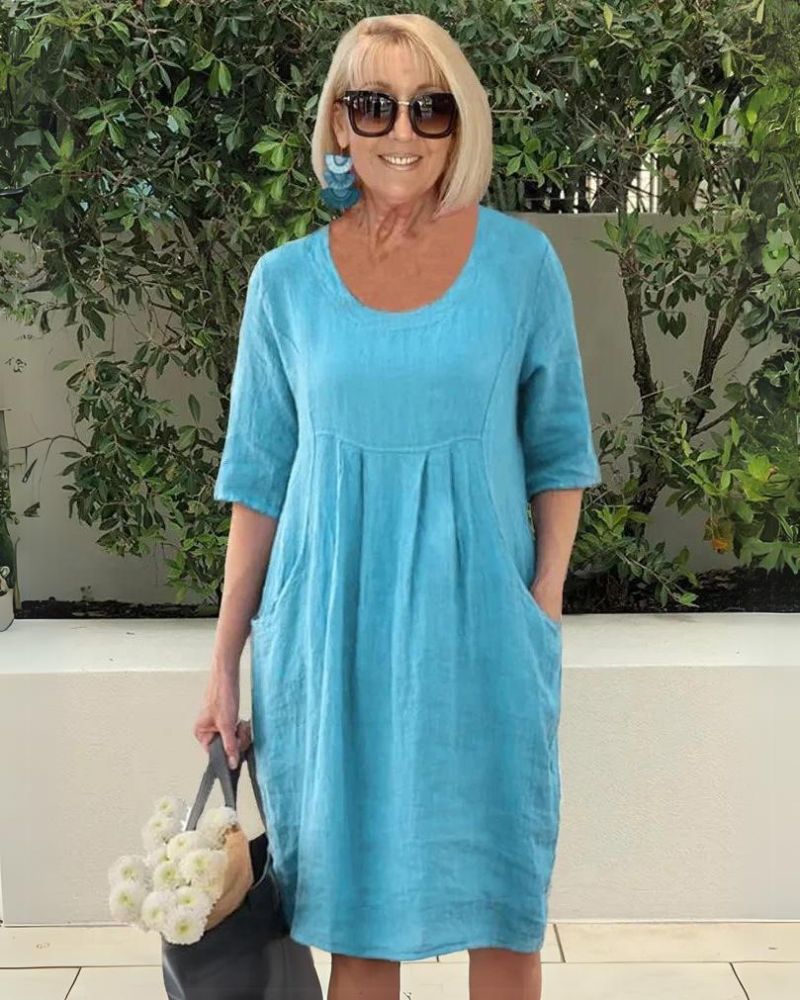 ELARA - COMFORTABELE JURK MET ZAKKEN