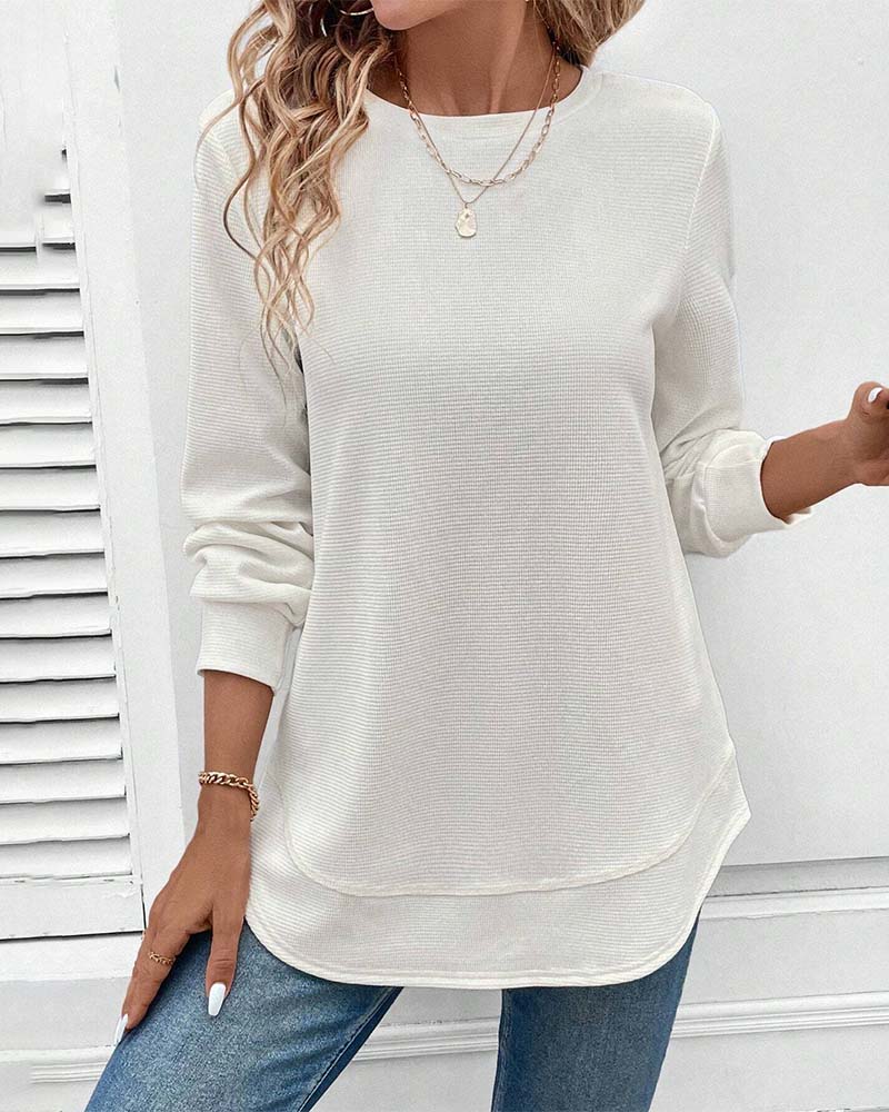 Gigi™ | O-Hals Lange Mouwen Top