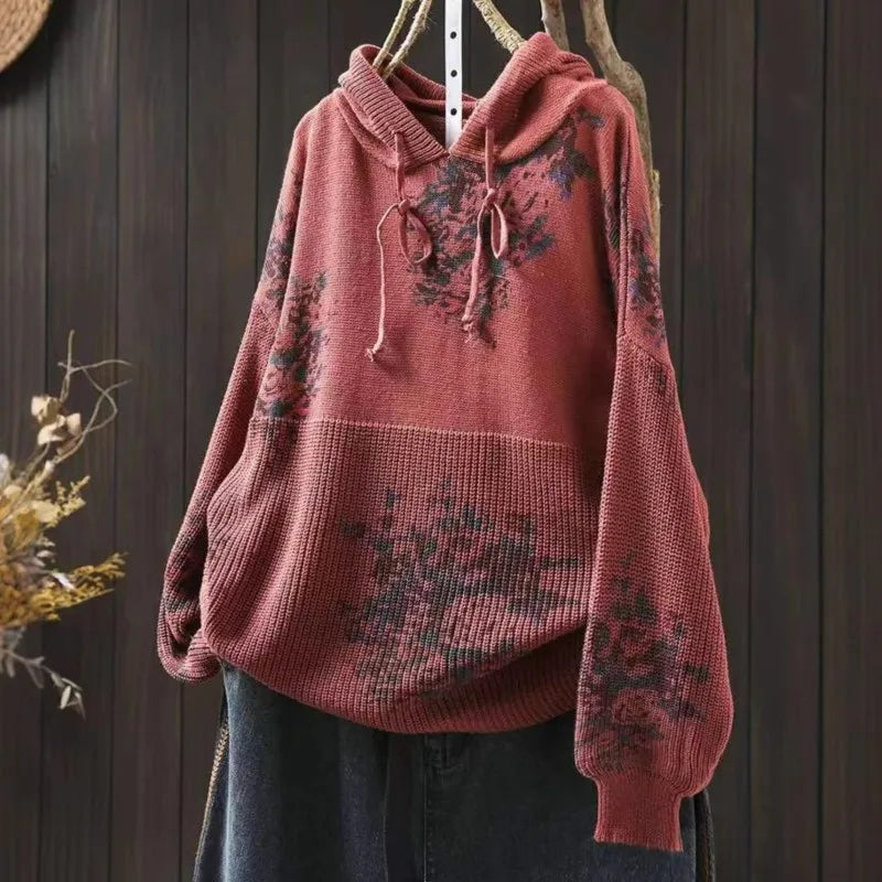 Thea | Zachte Gebreide Hoodie Trui