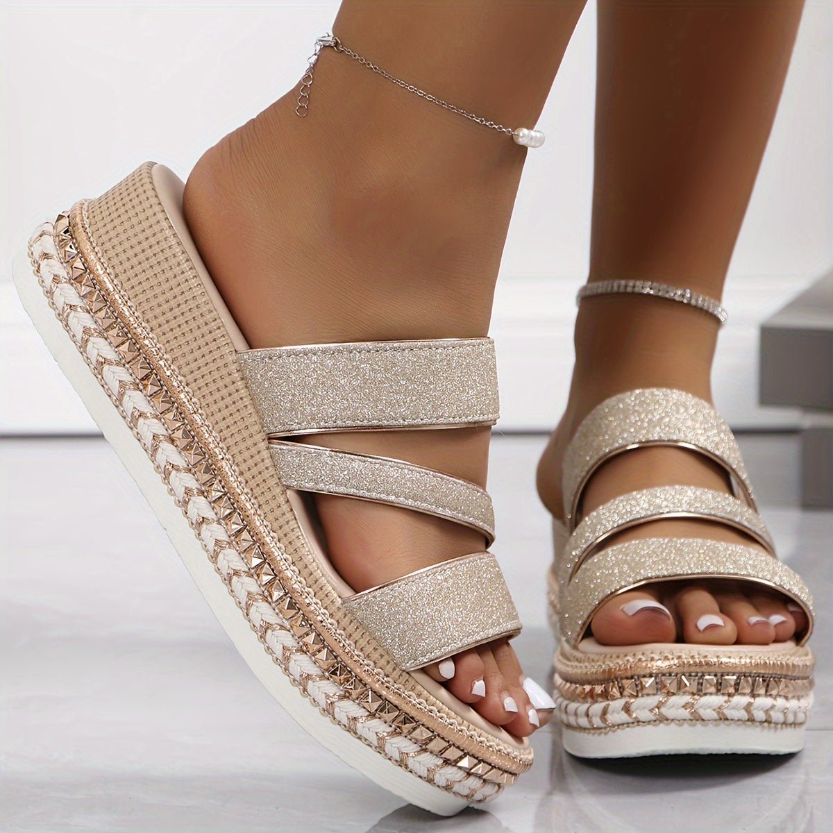 Katri | Elegante Orthopedische Wedge Sandalen