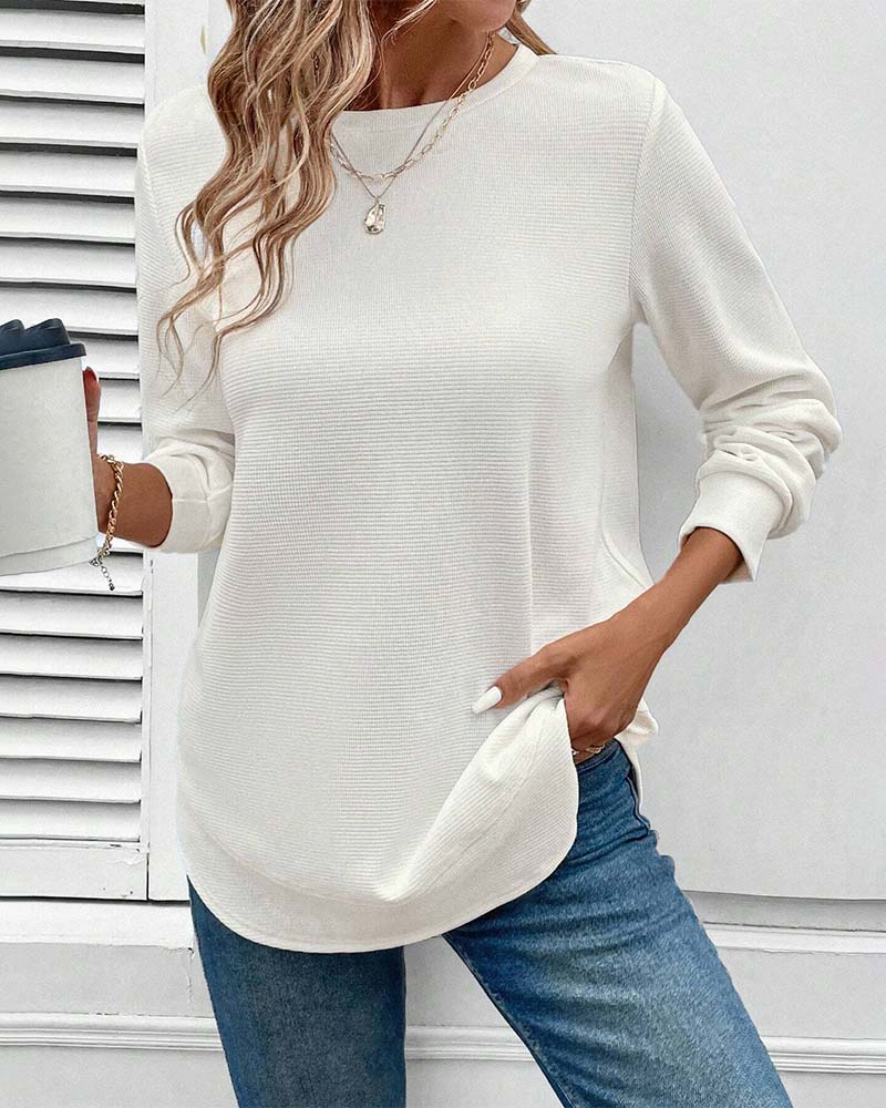 Gigi™ | O-Hals Lange Mouwen Top